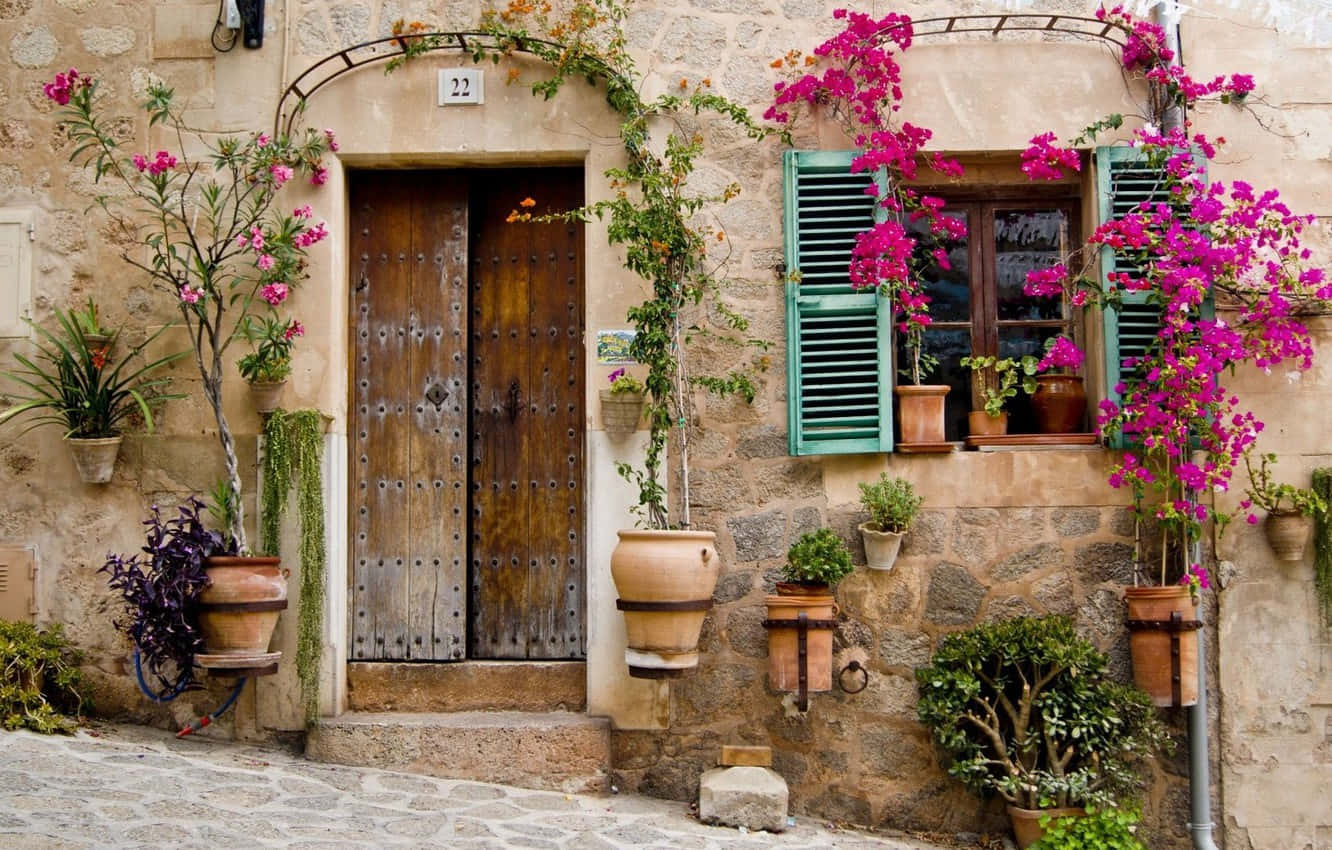 Window Old Spanish House Background