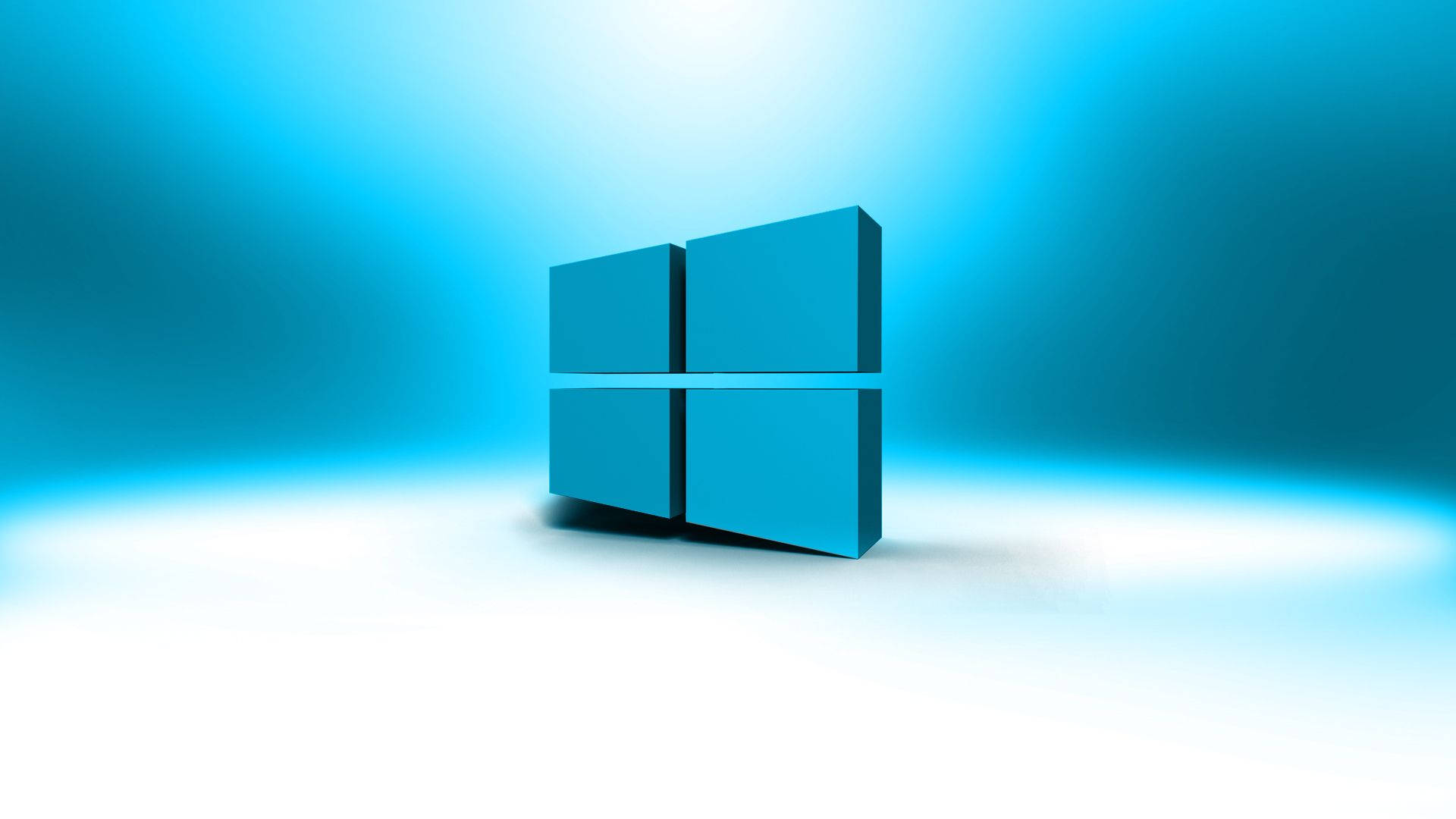 Windows 10 Hd Blue 3d Logo Background
