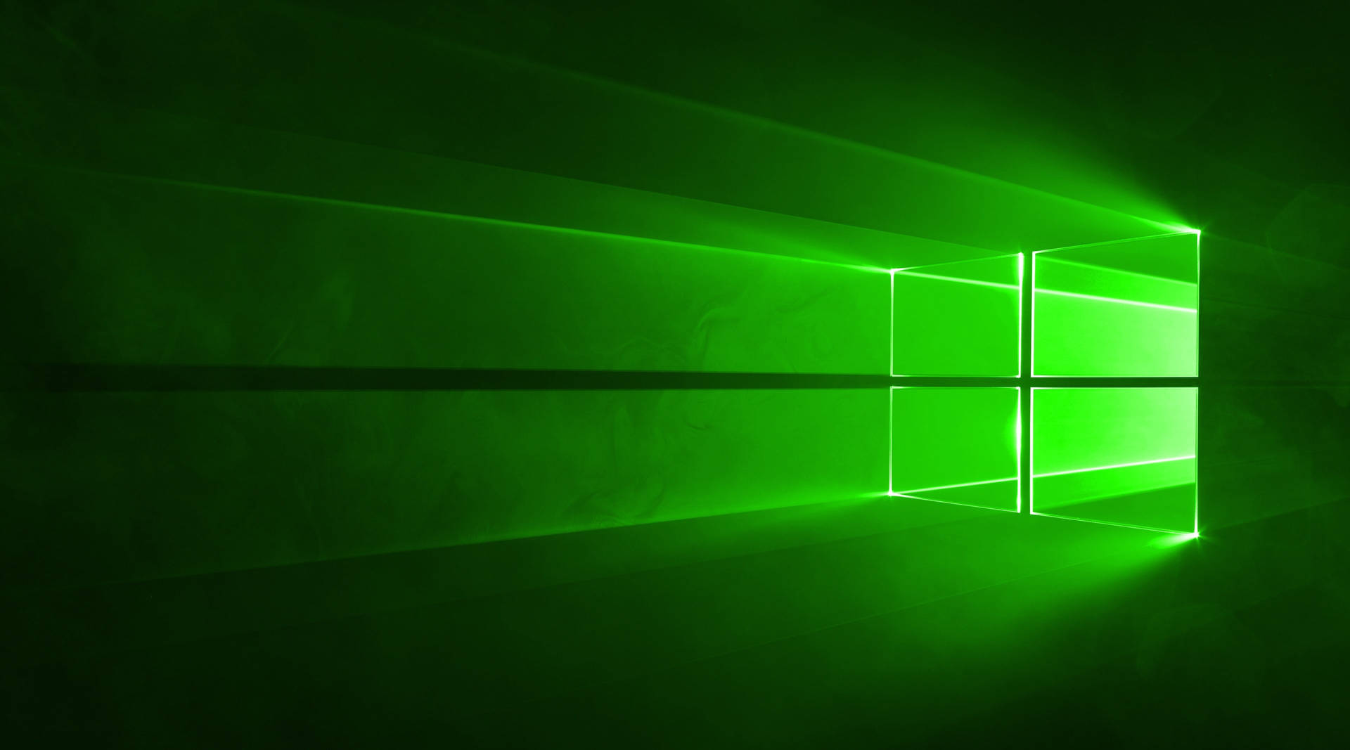 Windows 10 Logo Neon Green Aesthetic Background