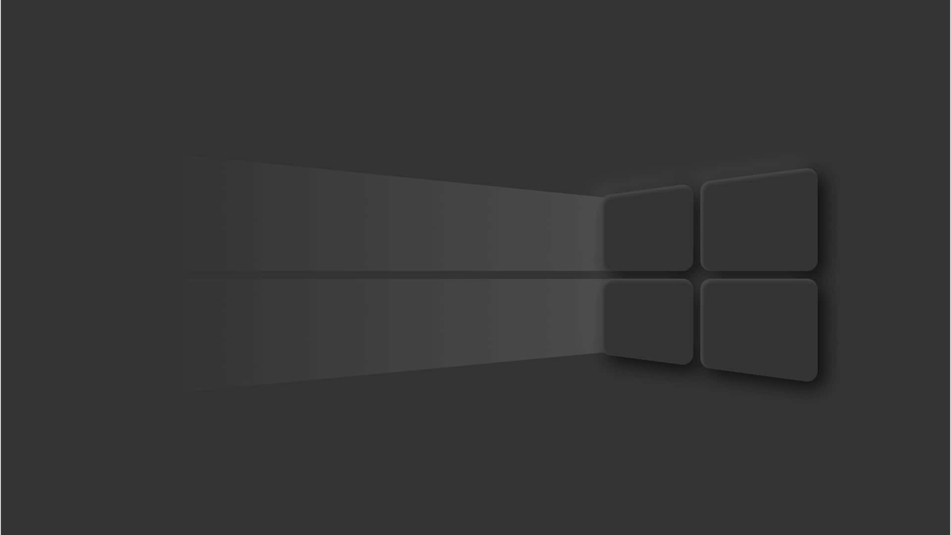 Windows 10 Logo On A Black Background Background