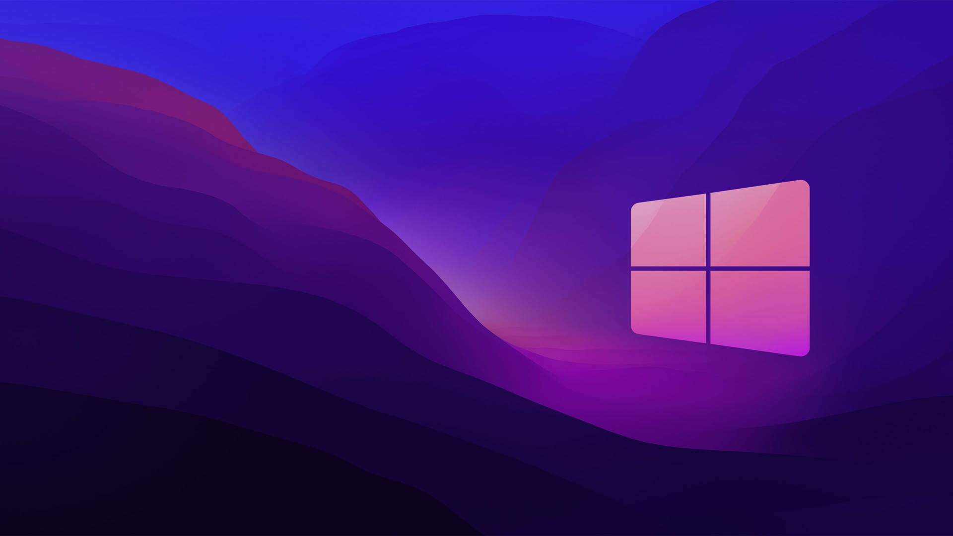 Windows 10 Purple Gradient Mountains