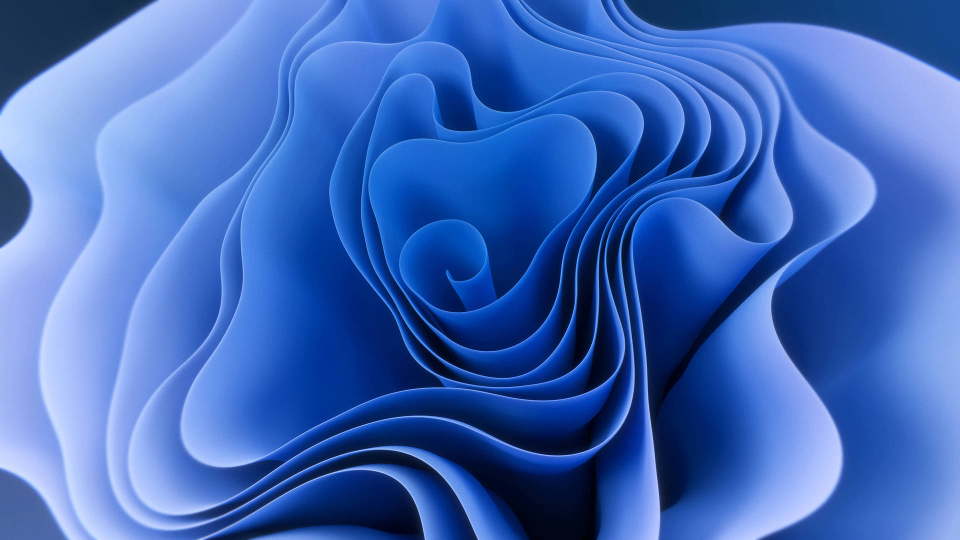 Windows 11 4k Blue Wavy Spiral Background