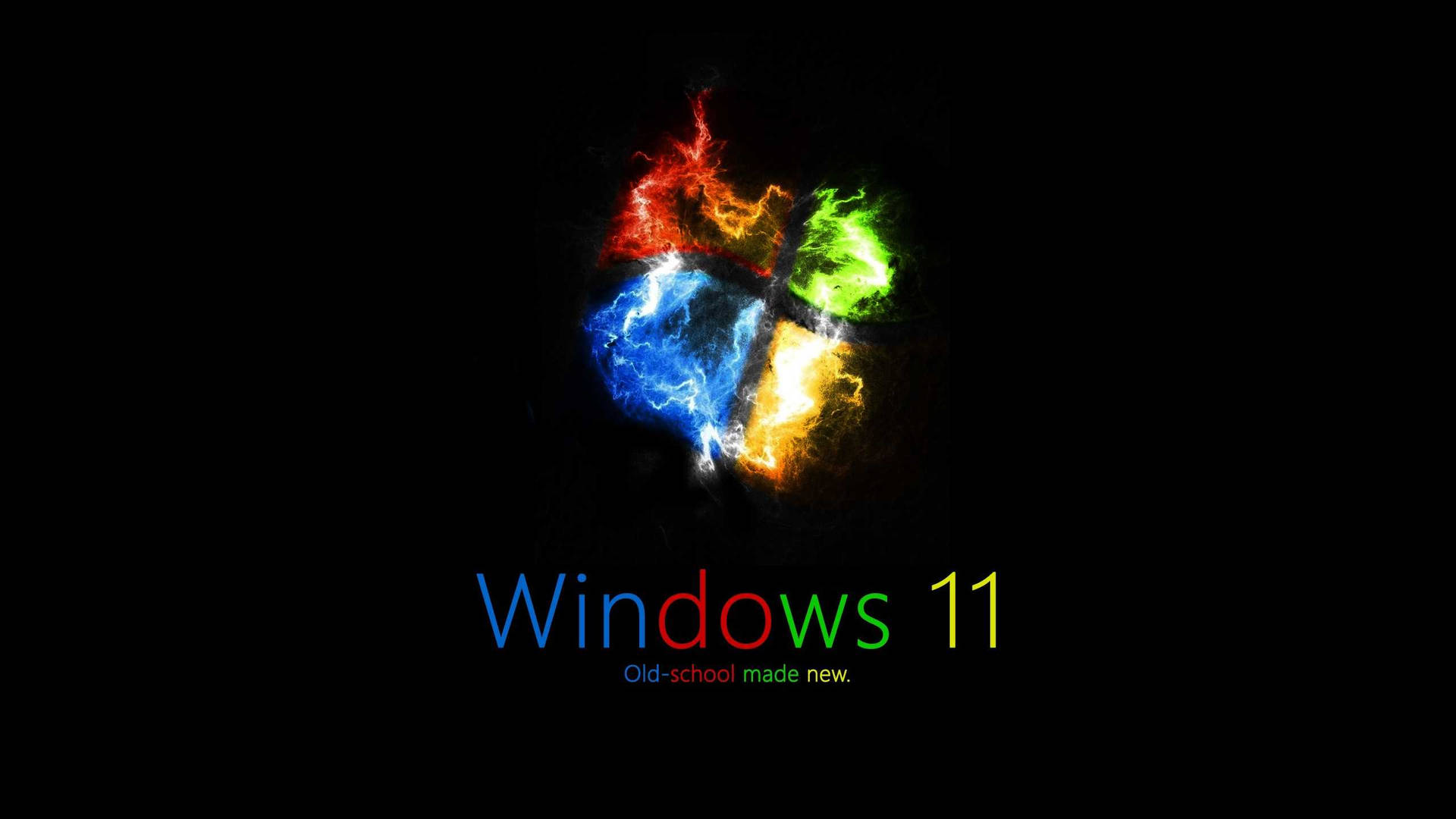 Windows 11 4k Burning Logo Background