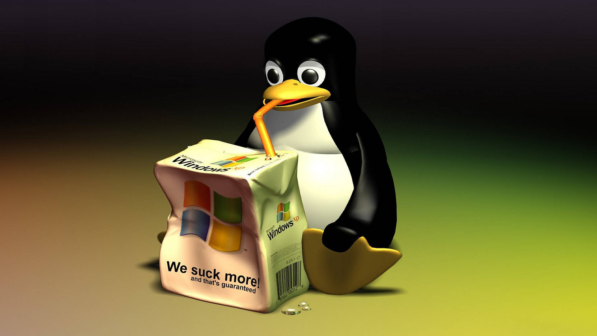 Windows 3d Desktop Tux Background