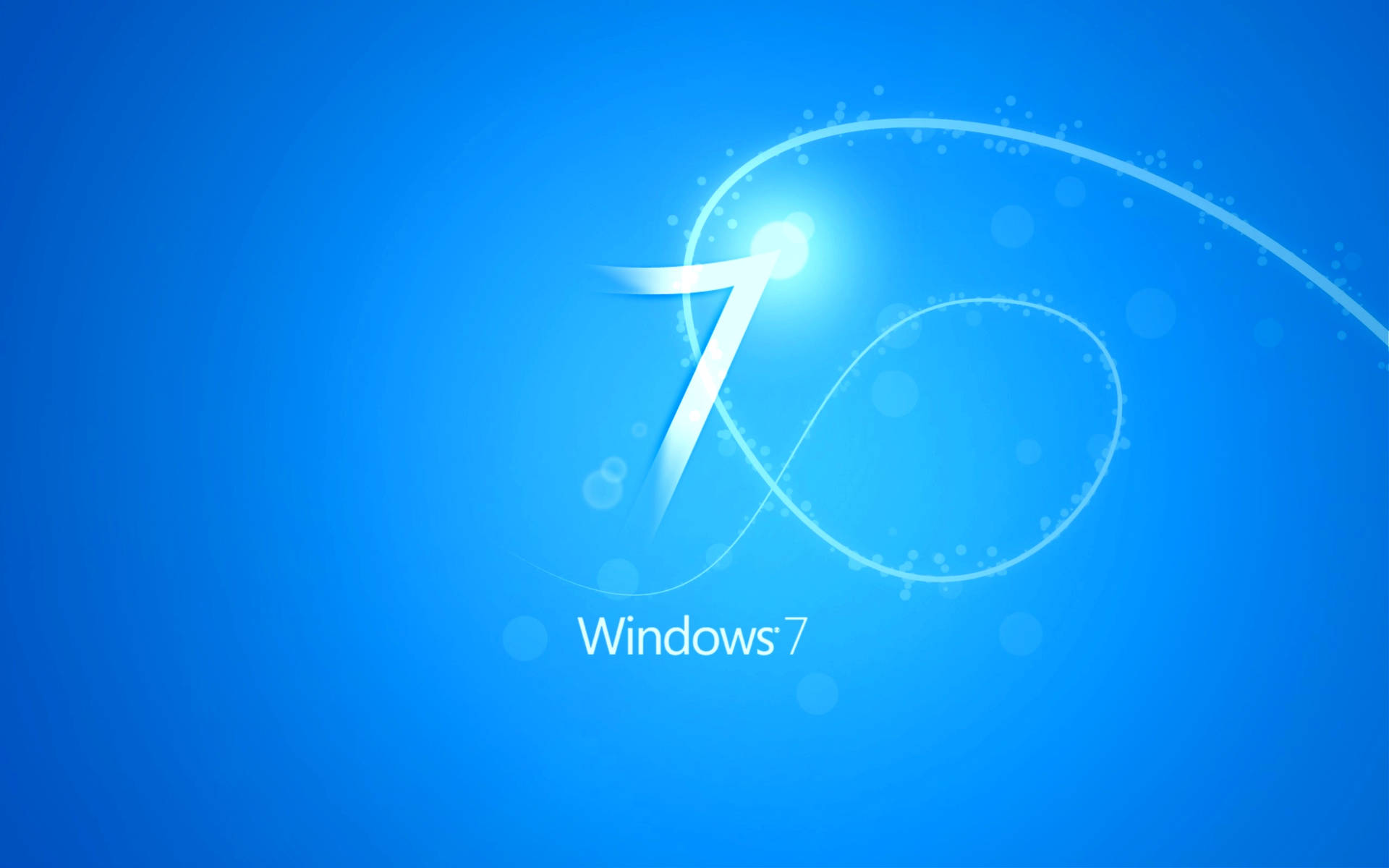 Windows 7 Bright Blue Screen Background