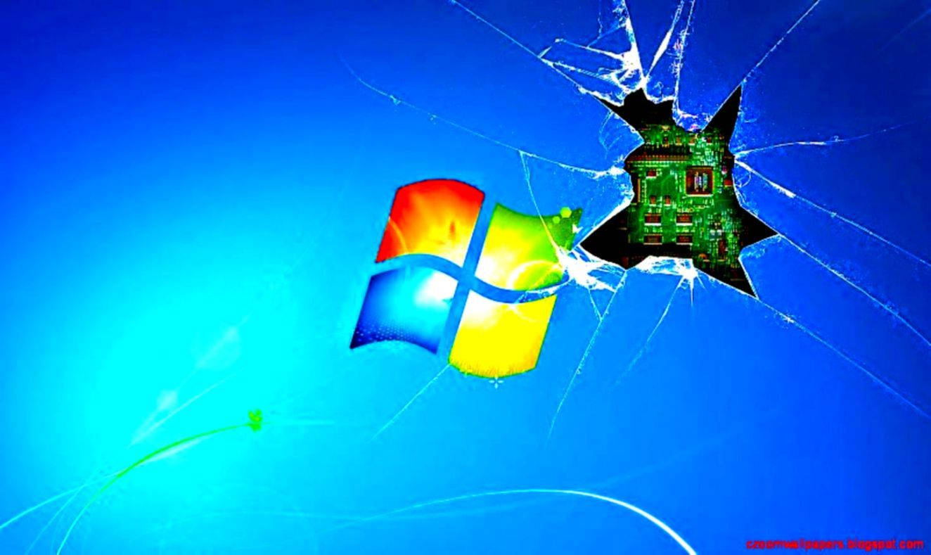 Windows 7 Broken Screen Background