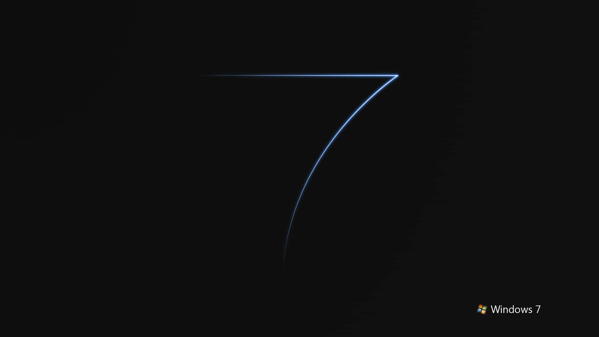 Windows 7 Logo On A Black Background Background