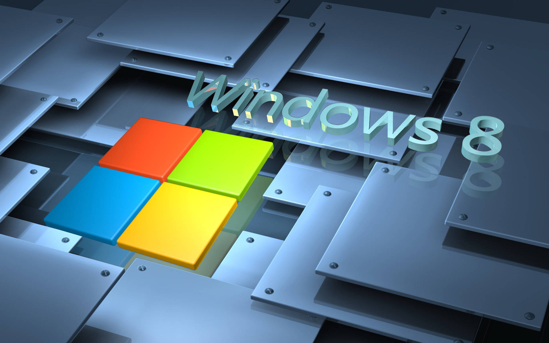 Windows 8 Background With Steel Tiles Background