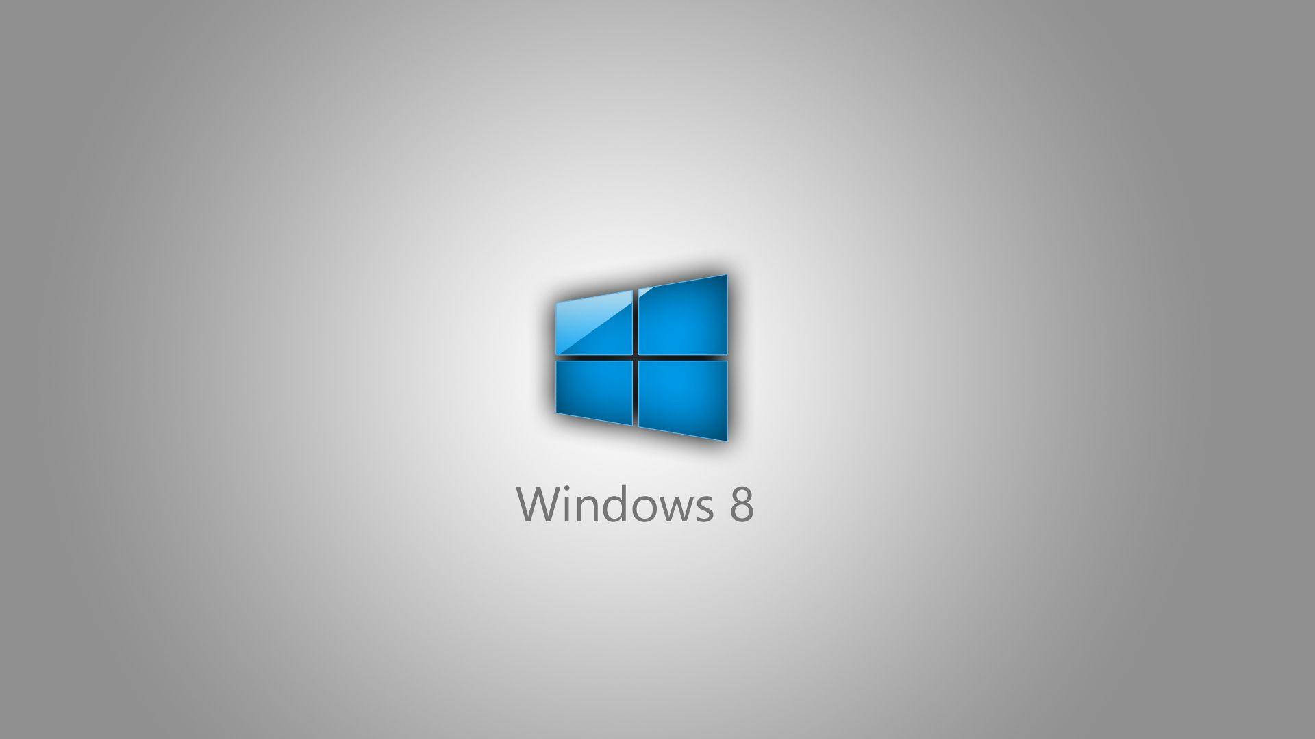 Windows 8 Logo On A White Gradient Background. Background