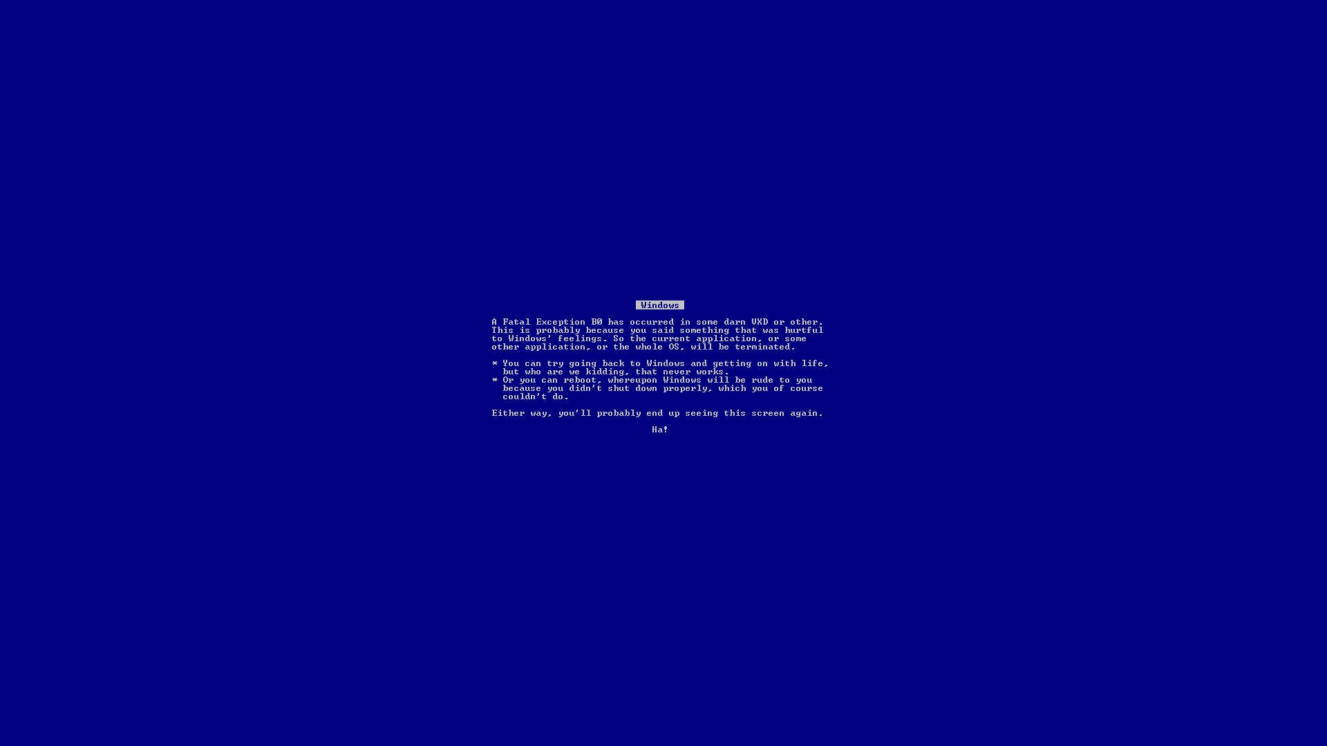 Windows 95 Bsod Background