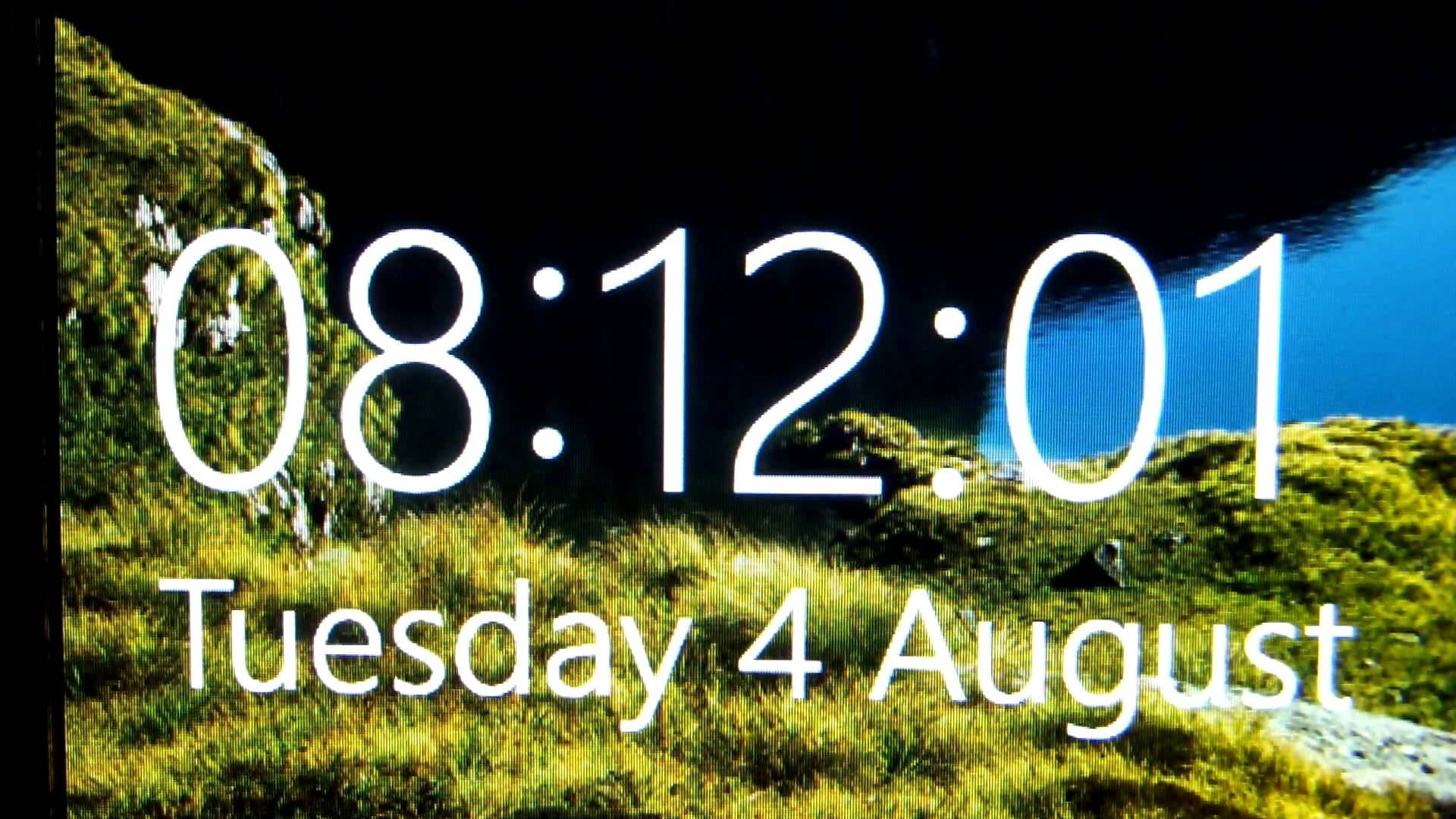 Windows Lock Screen Clock And Calendar Background