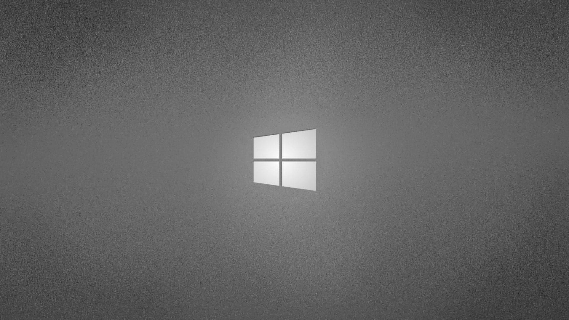 Windows Logo Against Solid Grey Background Background