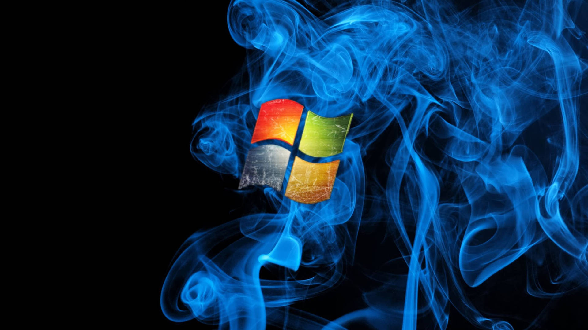 Windows Logo Blue Flames