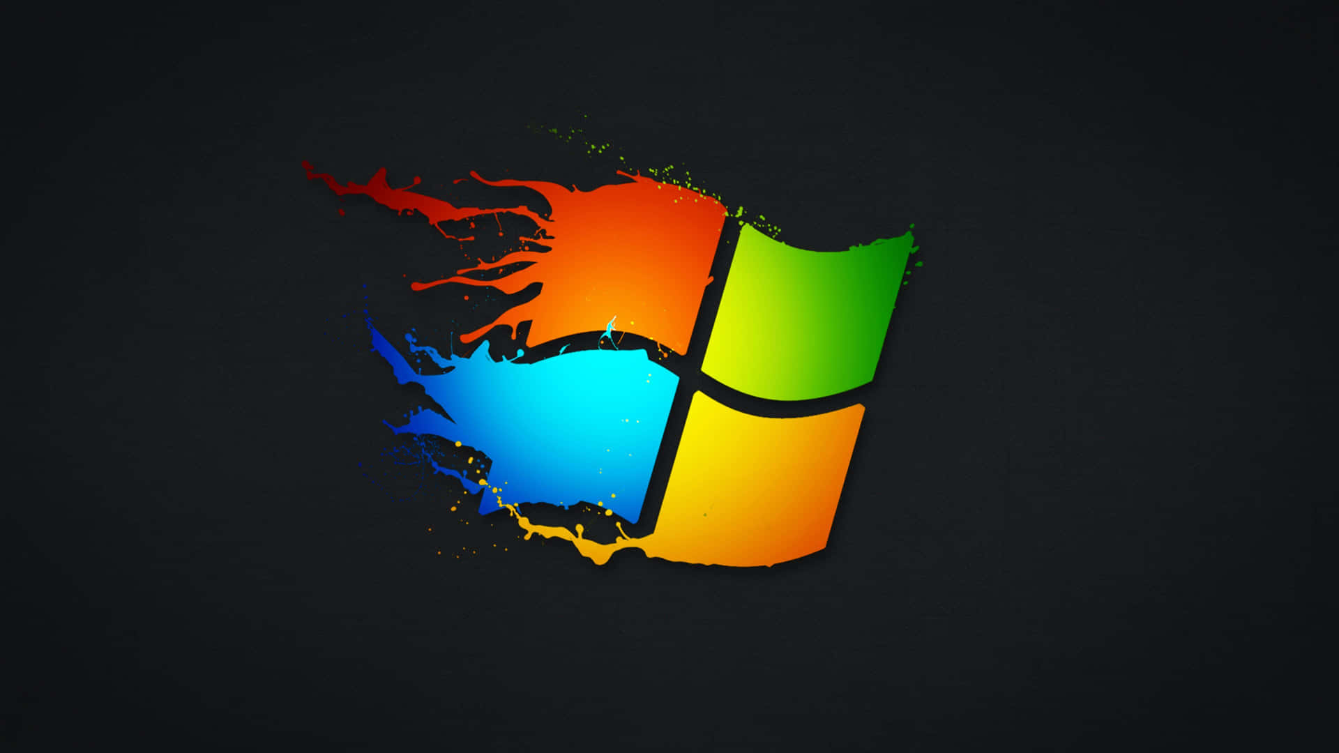 Windows Logo On A Black Background Background