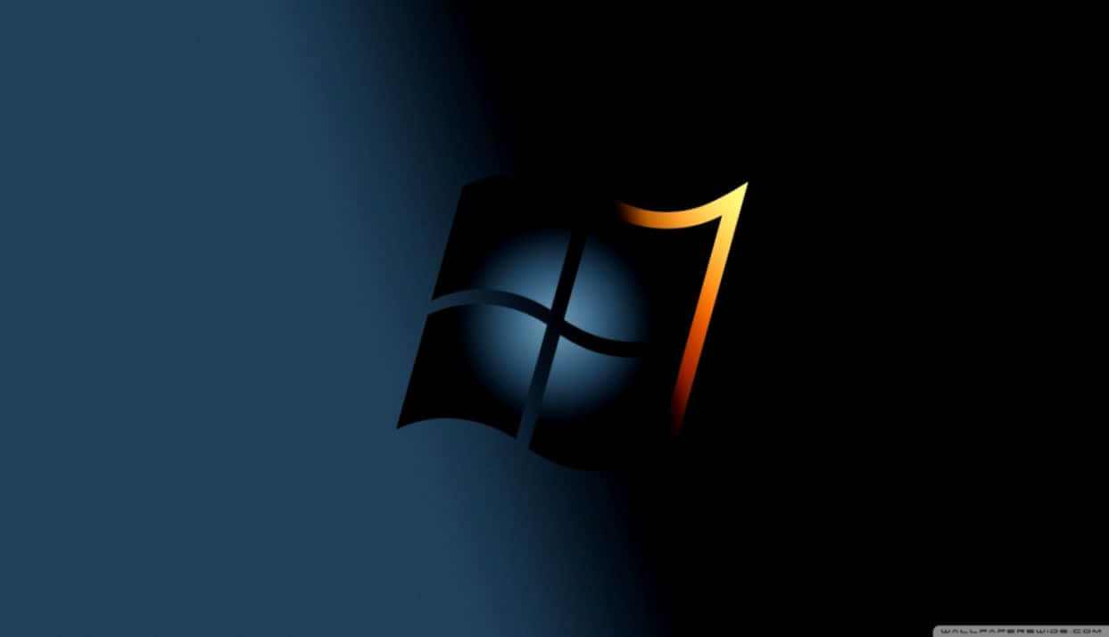 Windows Logo On A Black Background Background