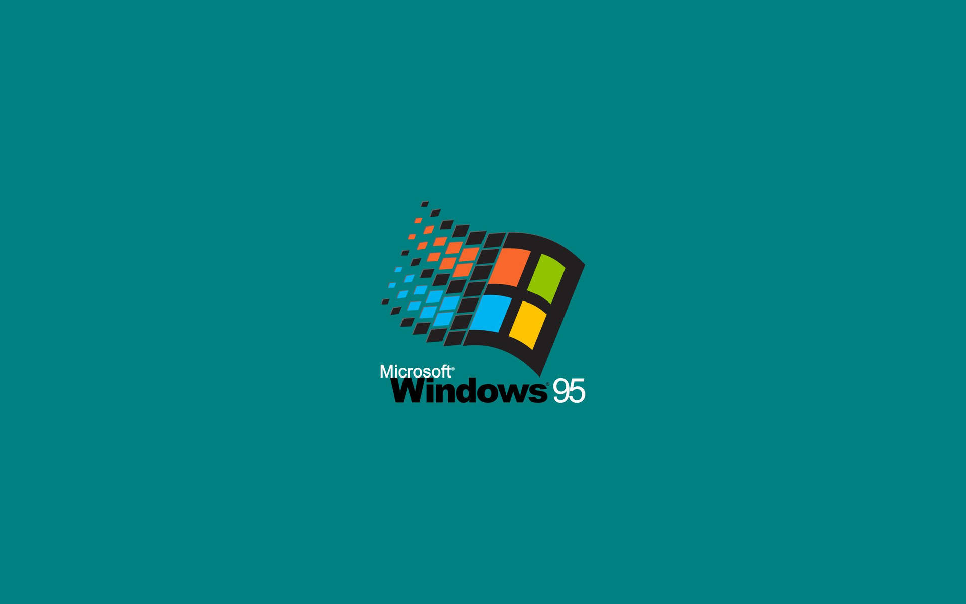 Windows Logo On A Green Background Background