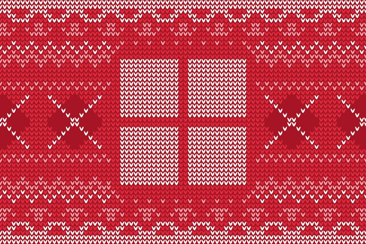 Windows Logo Red Knitted Sweater Background