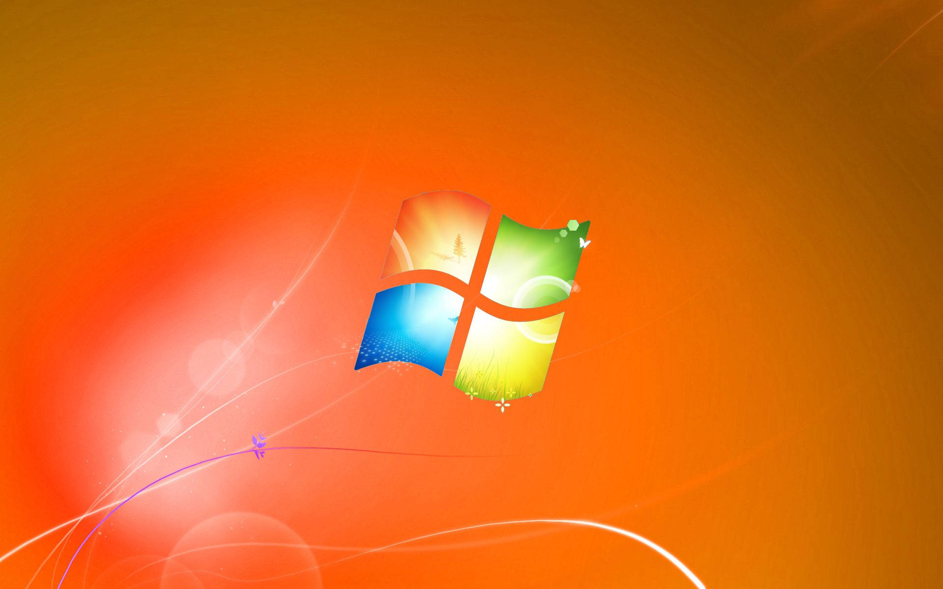 Windows Orange Theme Background
