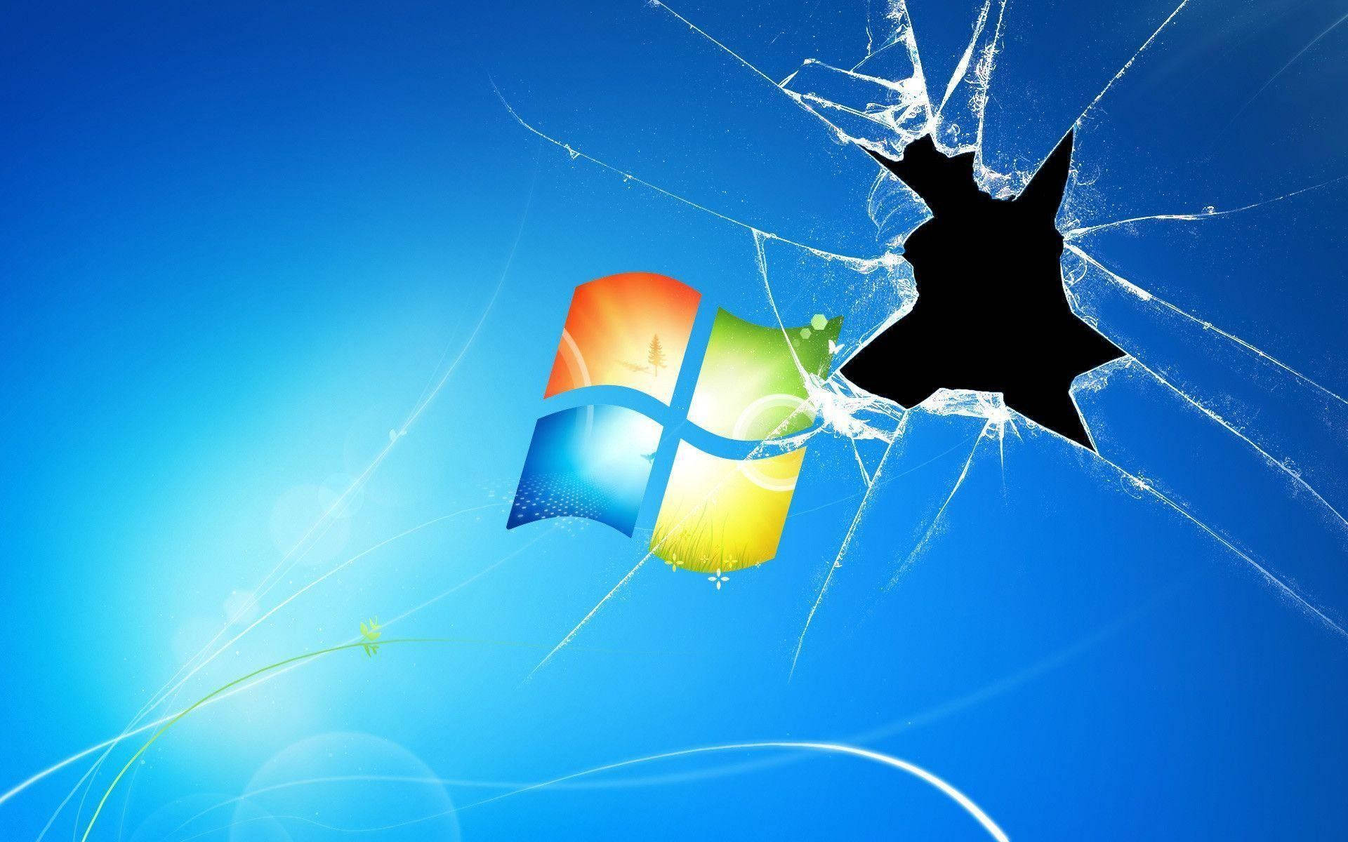 Windows Screen Monitor Hole Background