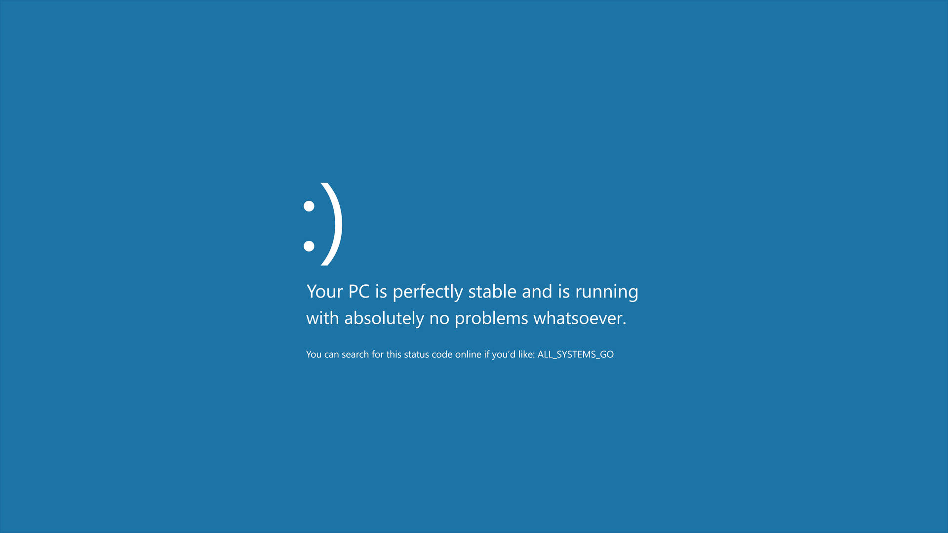 Windows Smiley Blue Screen Background