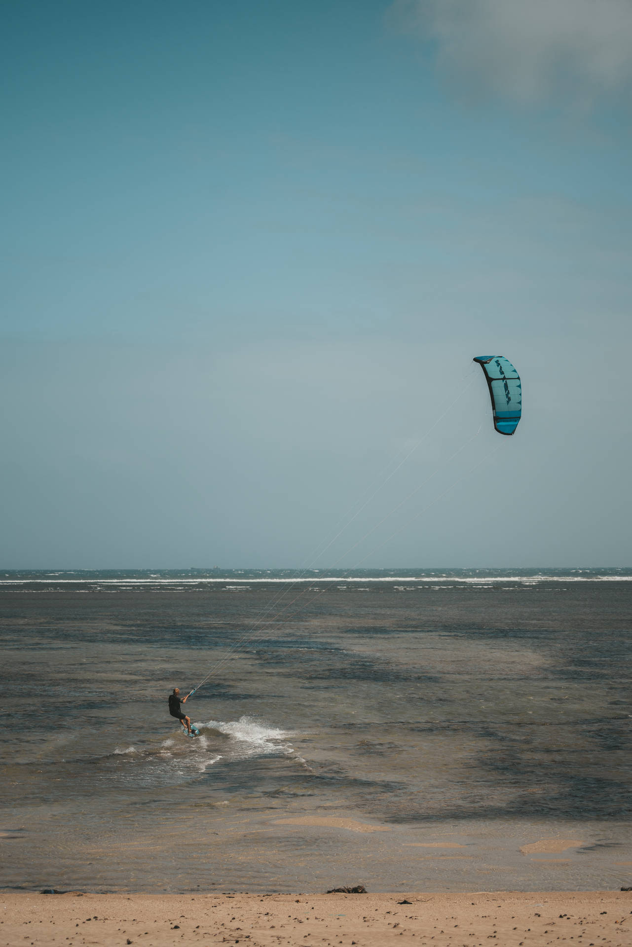 Windsurfing Blue Ocean Background