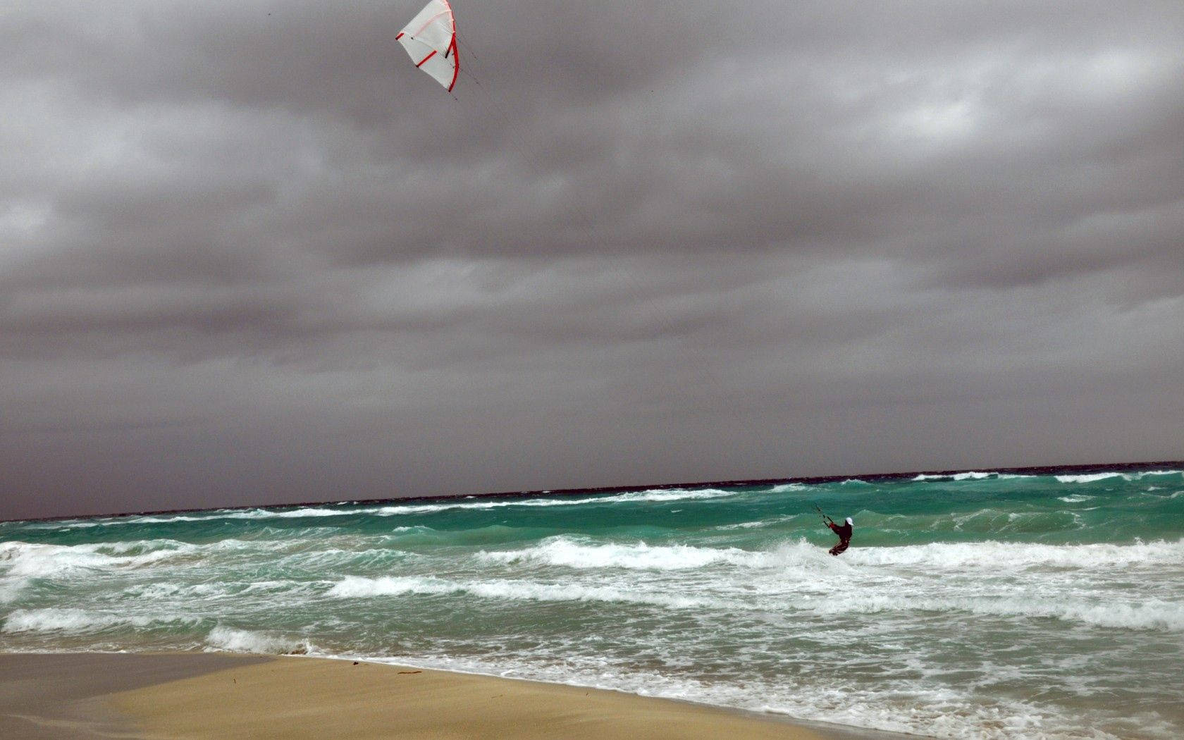 Windsurfing Dark Sky Background
