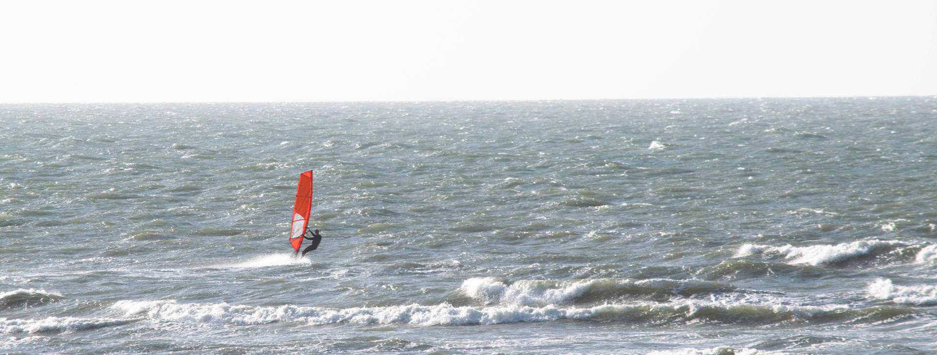 Windsurfing Red Ocean Background