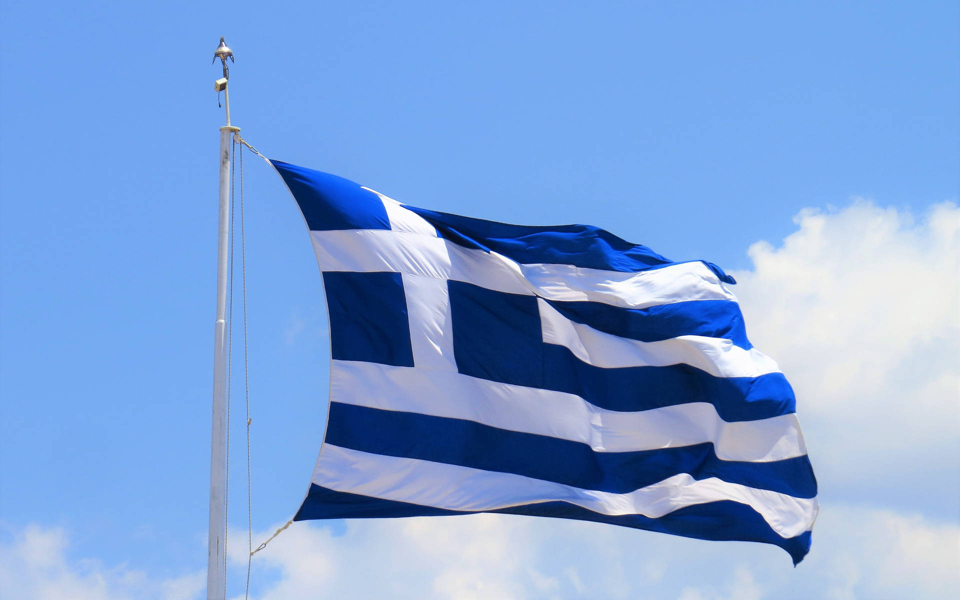 Windy Greek Flag Background