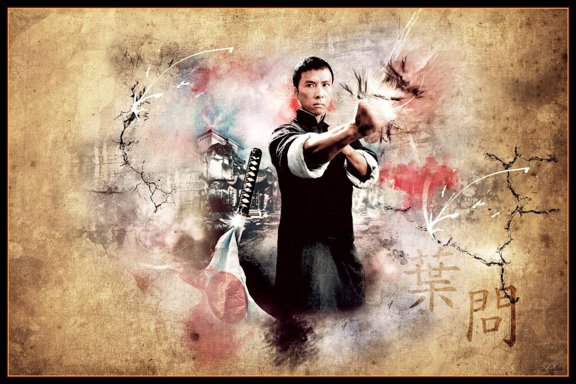 Wing Chun Fighting Art Ancient Kung Fu Background