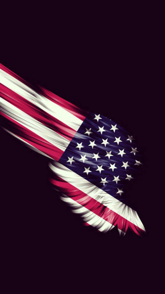 Wing-like American Flag Iphone Background