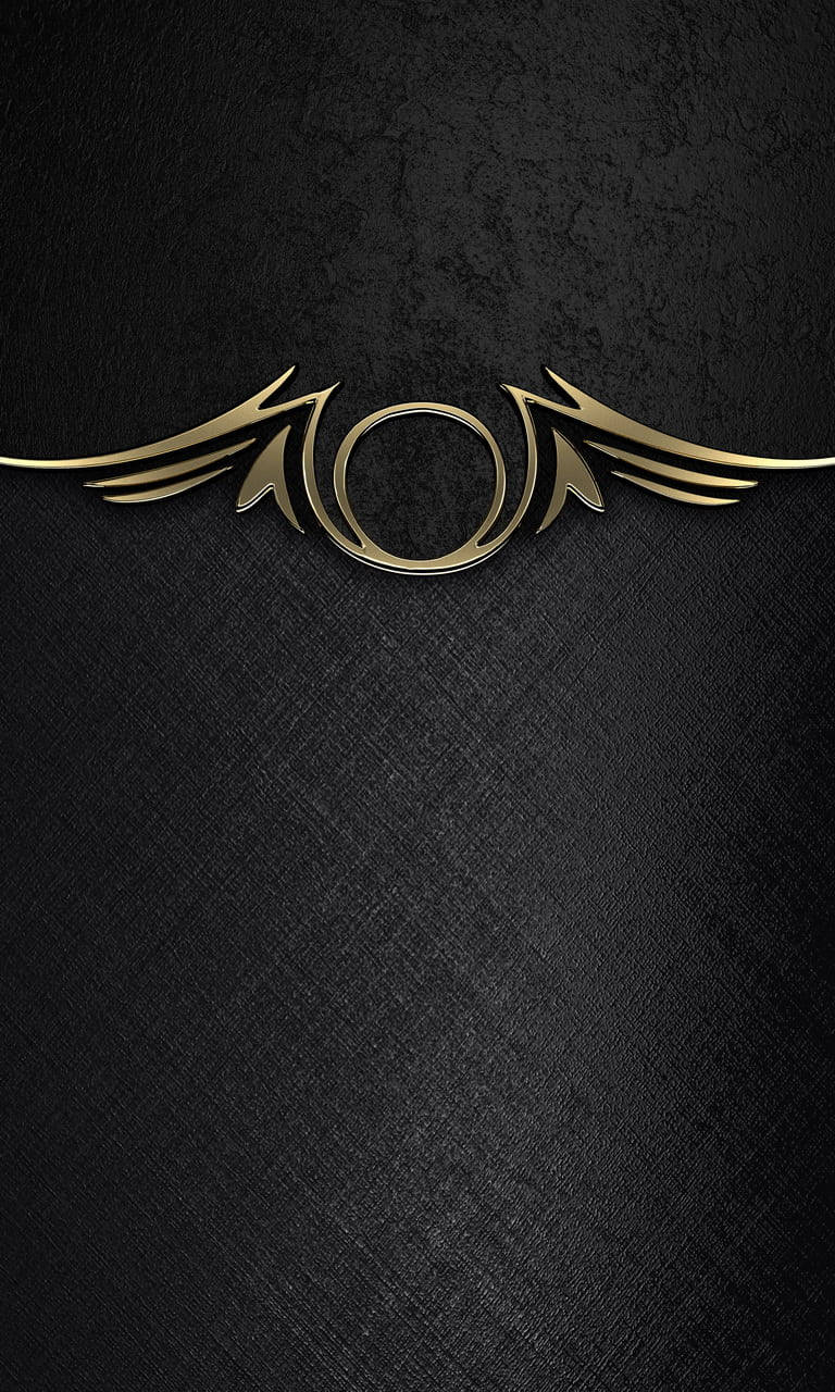 Winged Black And Gold Iphone Background