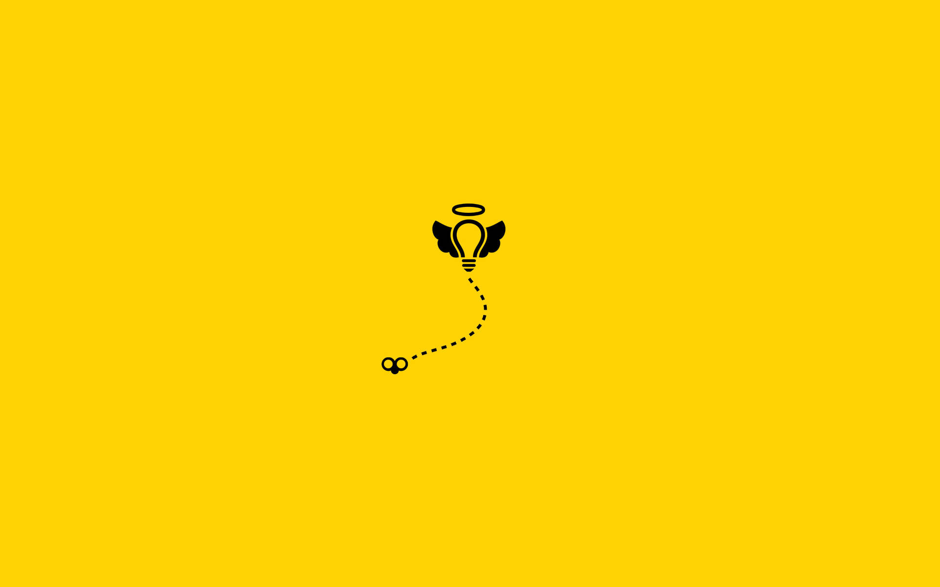 Winged Bulb Minimalist Aesthetic Laptop Background