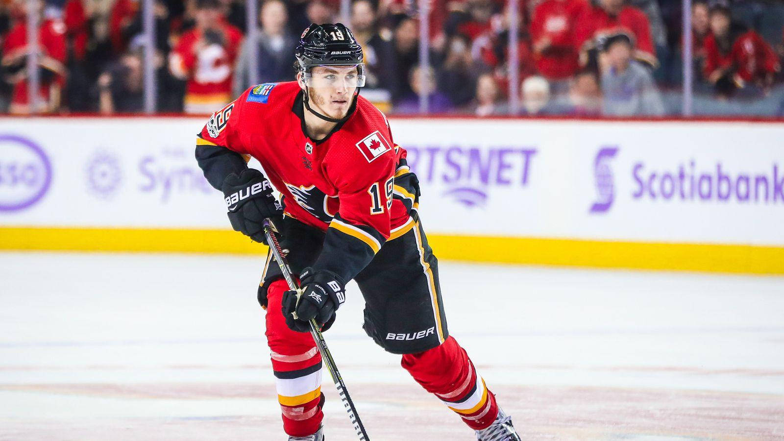 Winger Matthew Tkachuk Ice Hockey Game Background