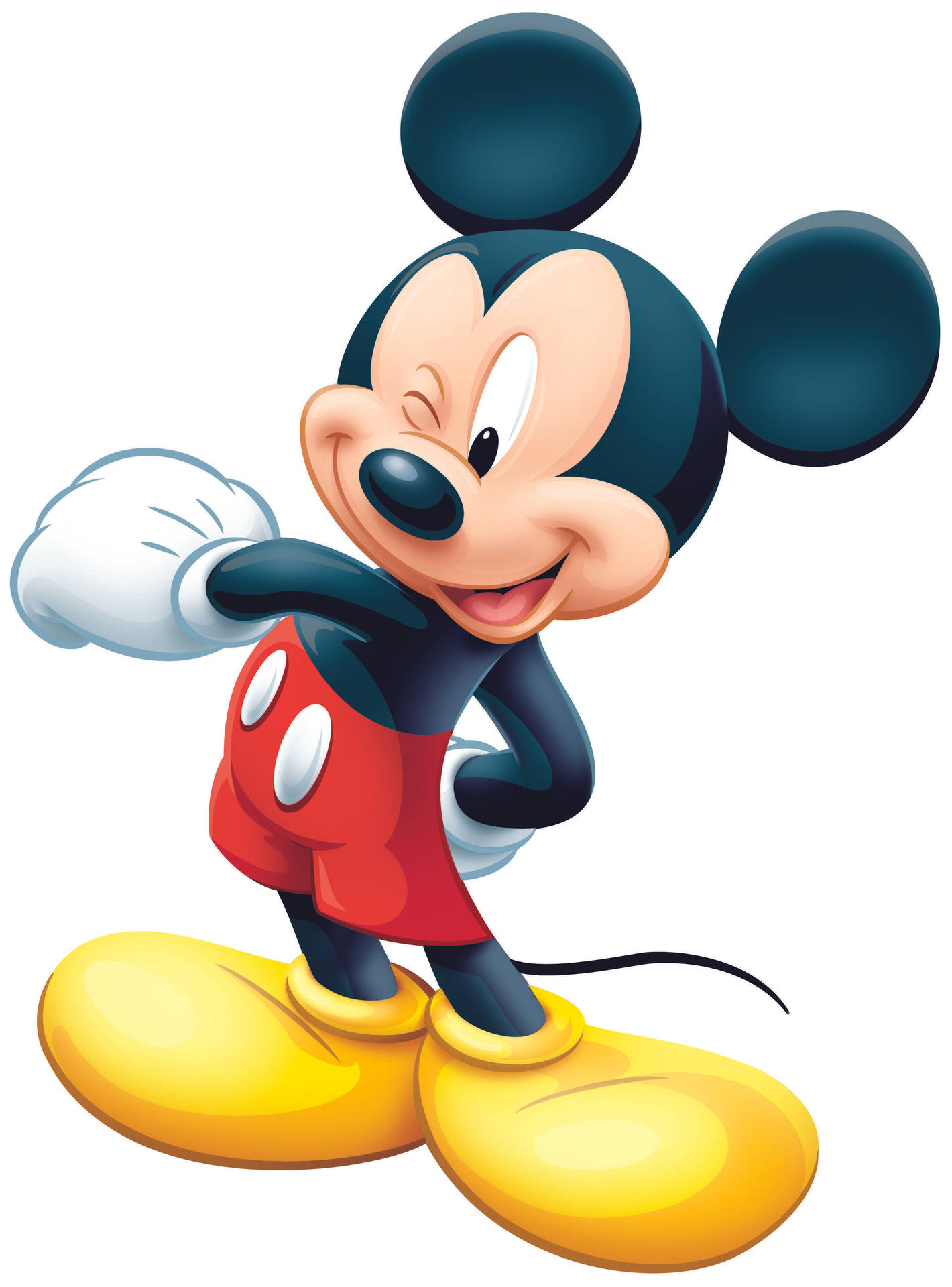 Winking Cartoon Mickey Mouse Hd Background