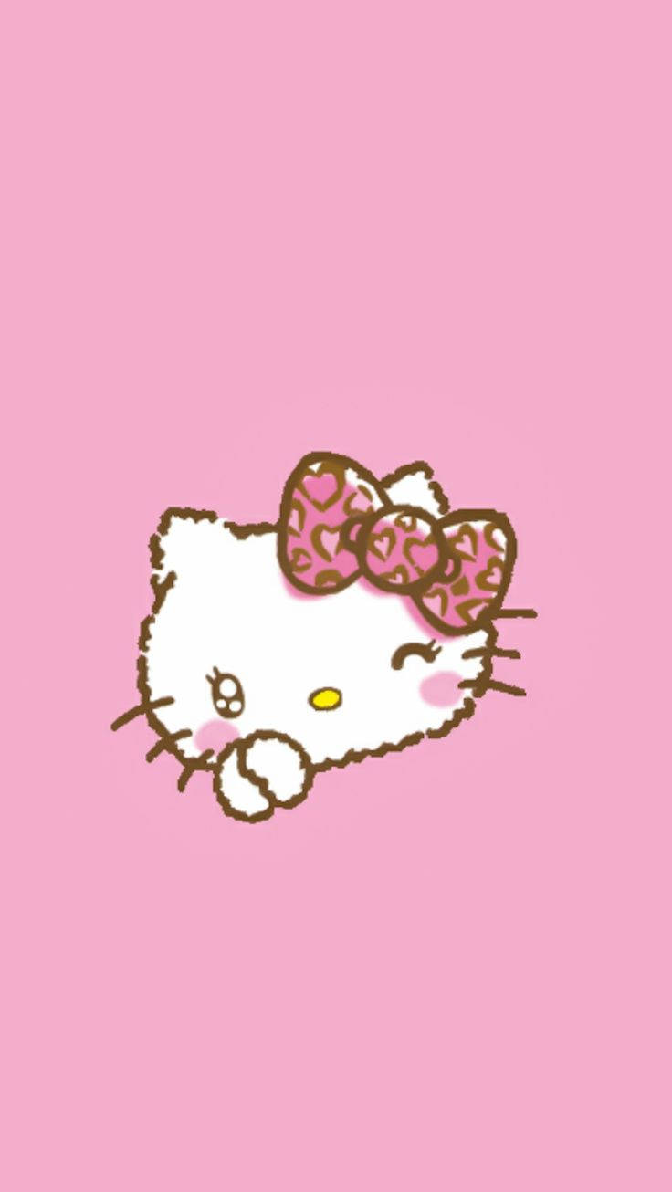 Winking Hello Kitty Aesthetic Background