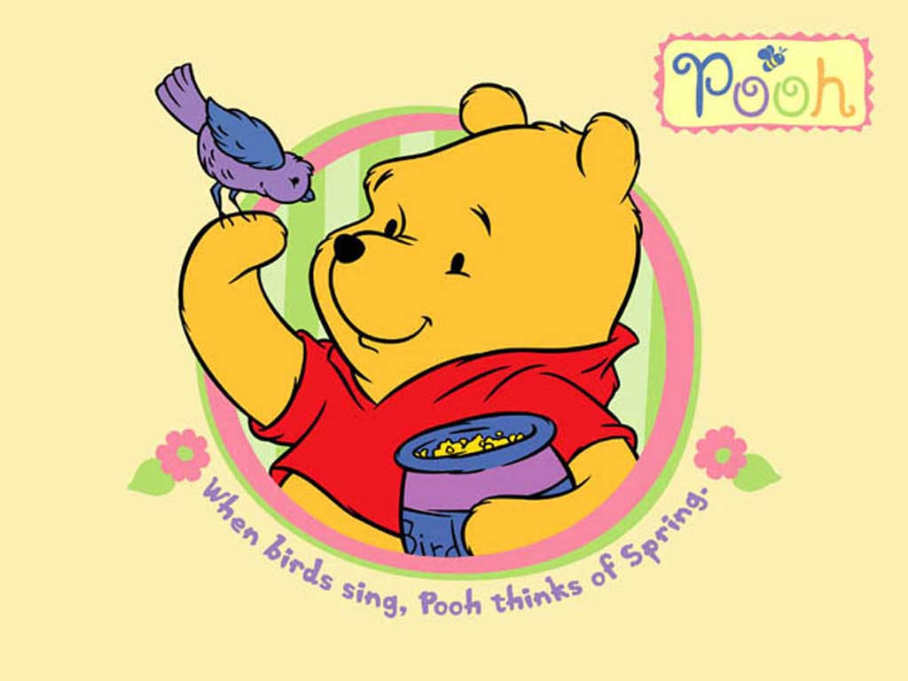 Winnie The Pooh And His Chirpy Friend Background