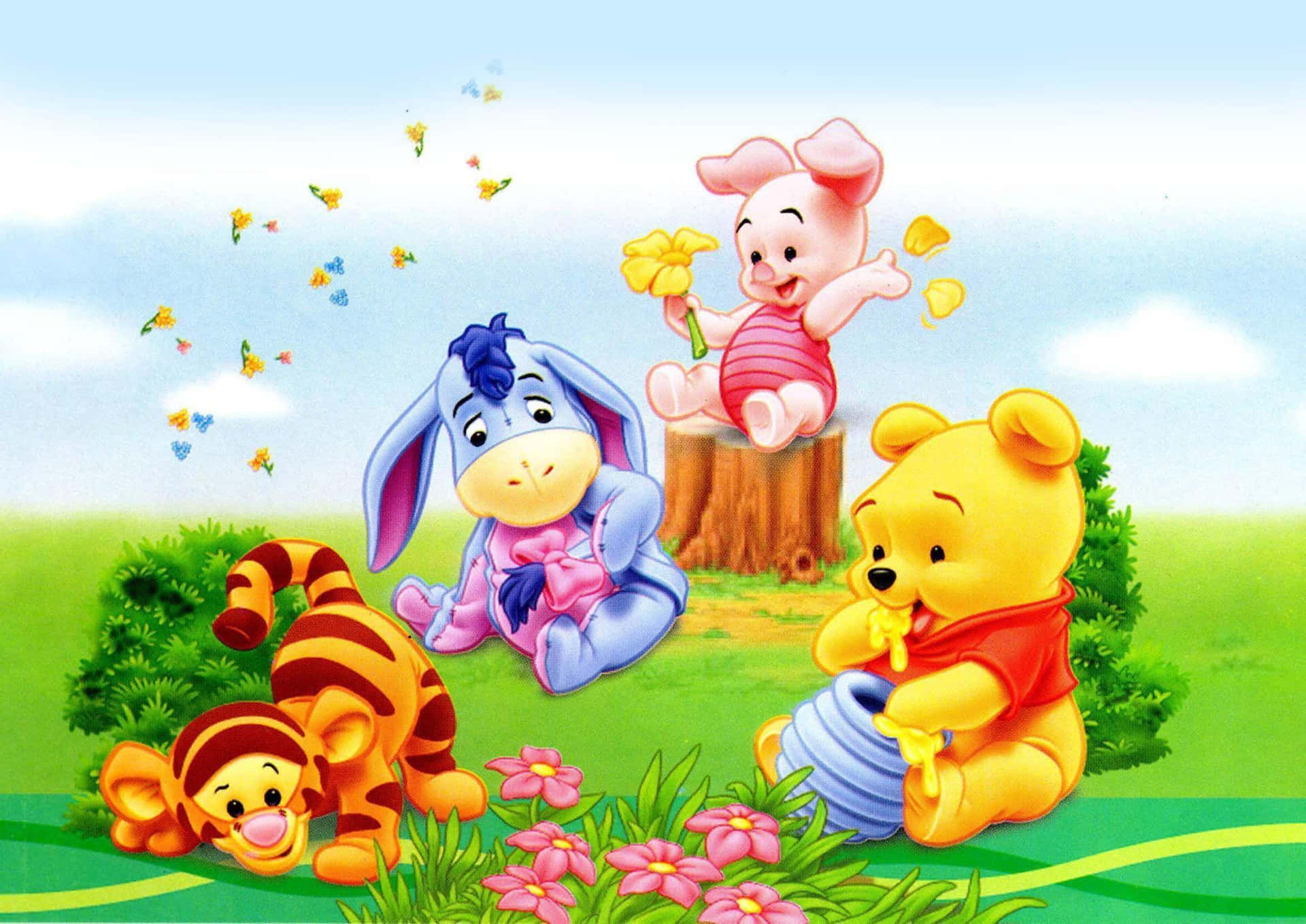 Winnie The Pooh Bonding With Friends Desktop