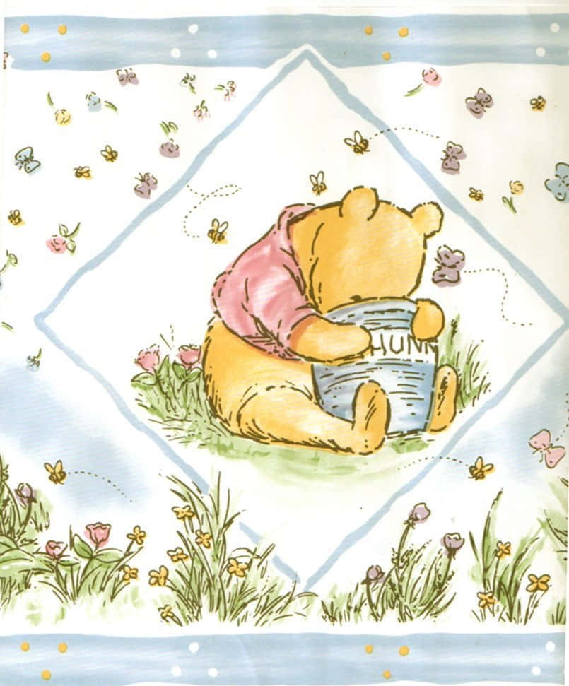Winnie The Pooh Classic Honey Art Background