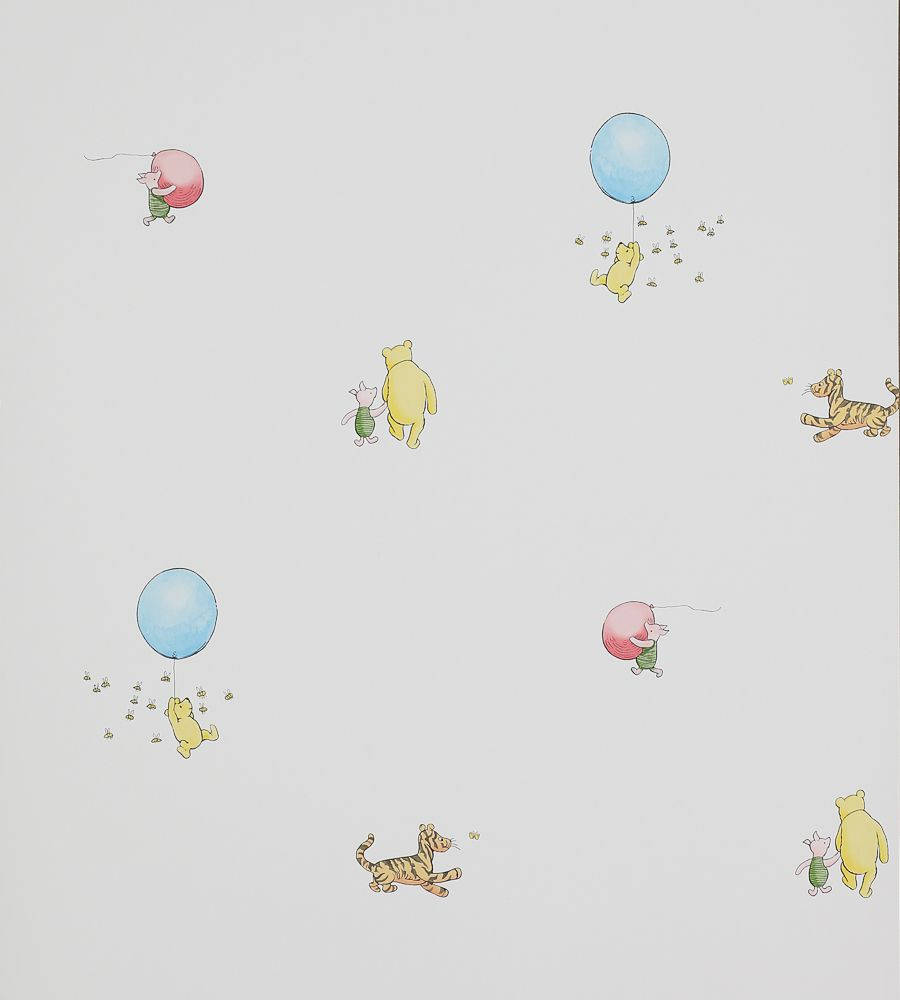 Winnie The Pooh Illustration With Balloons