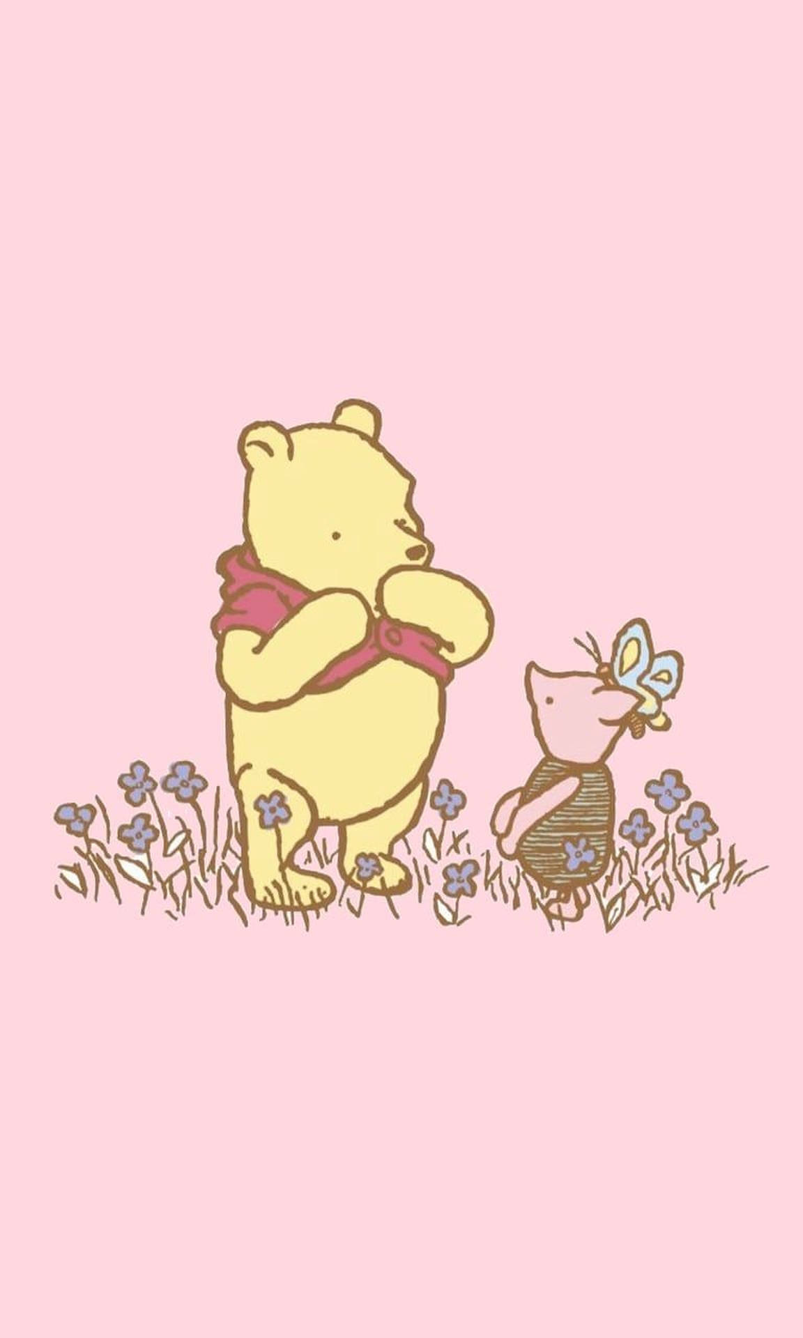 Winnie The Pooh Pink Poster