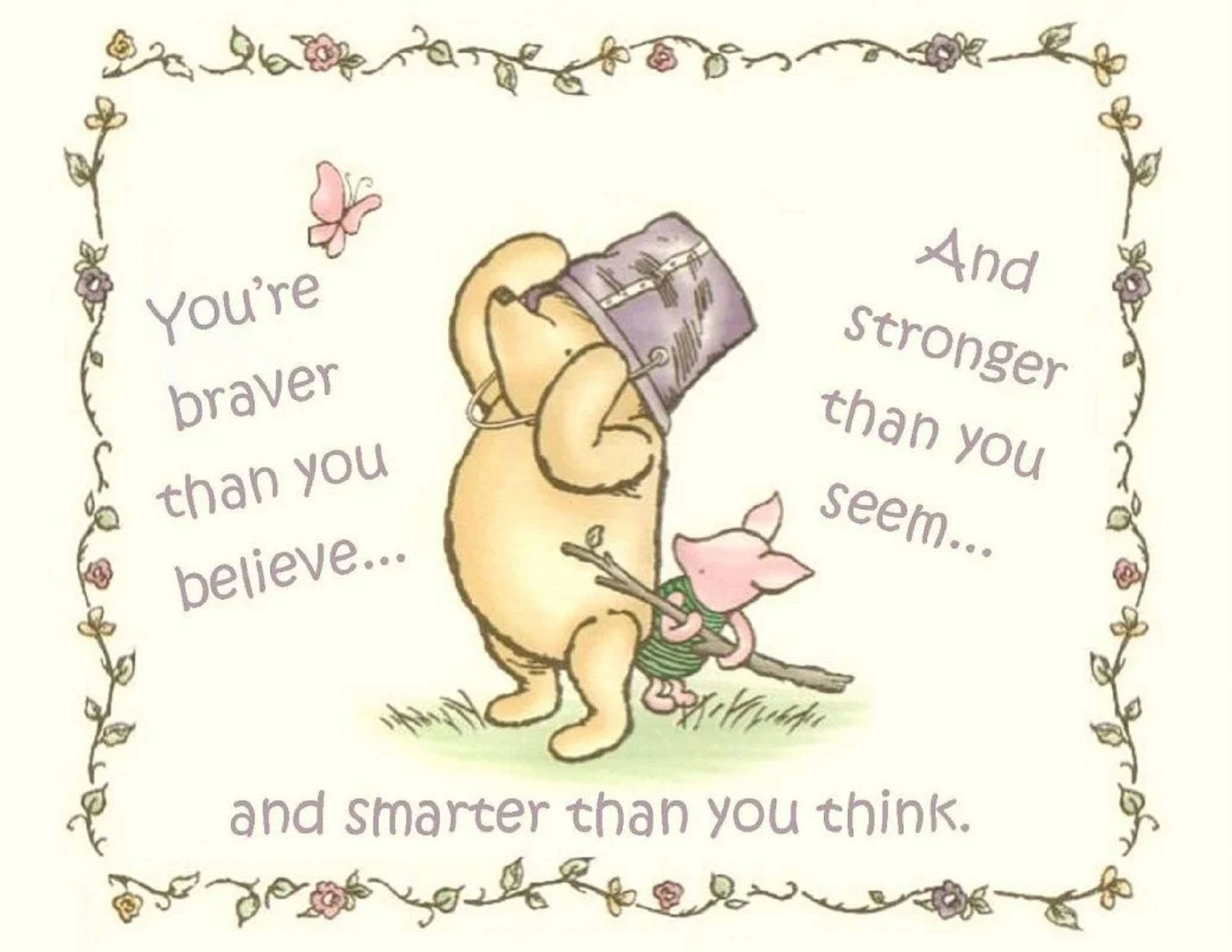 Winnie The Pooh Quotes About Bravery Background