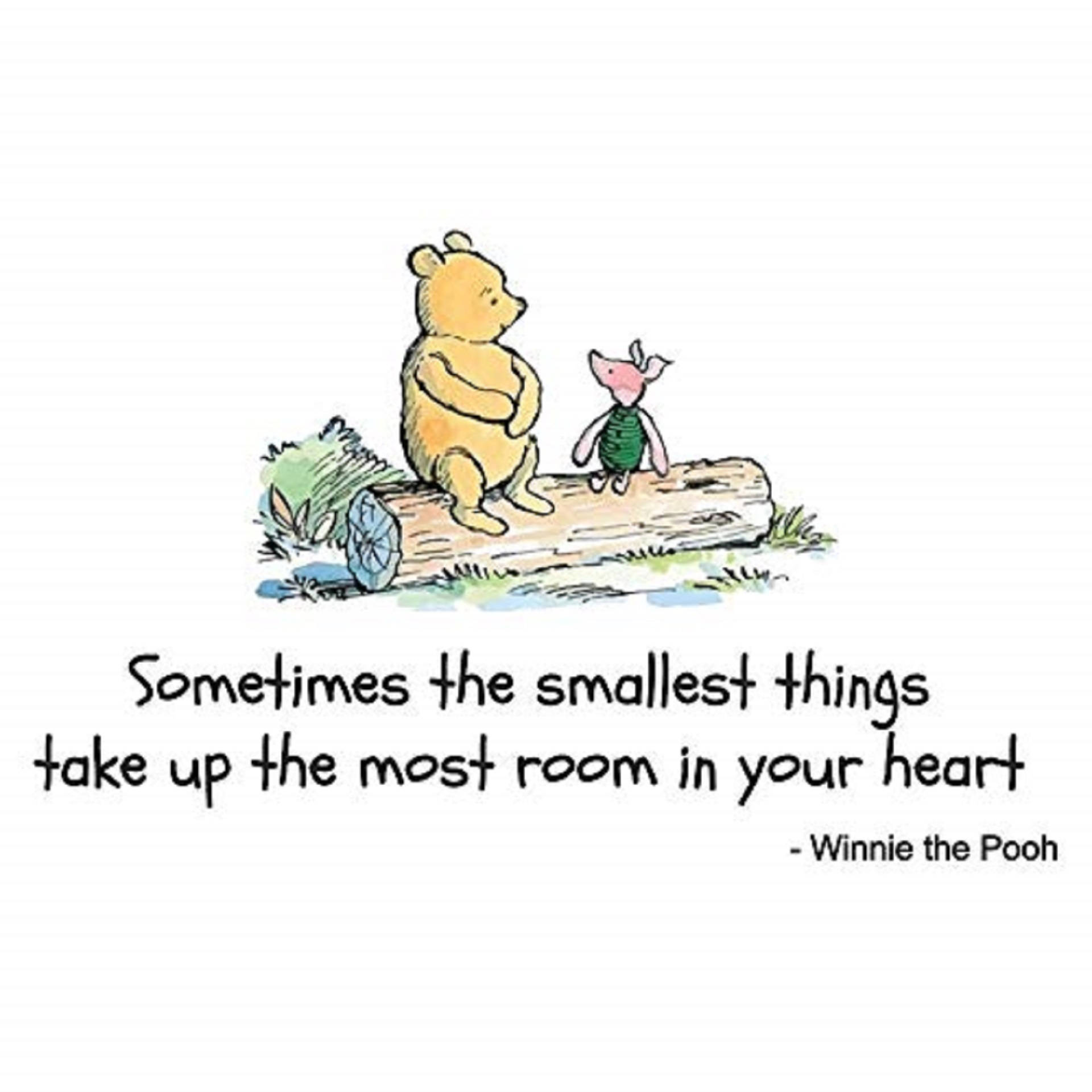 Winnie The Pooh Quotes About Smallest Things Background