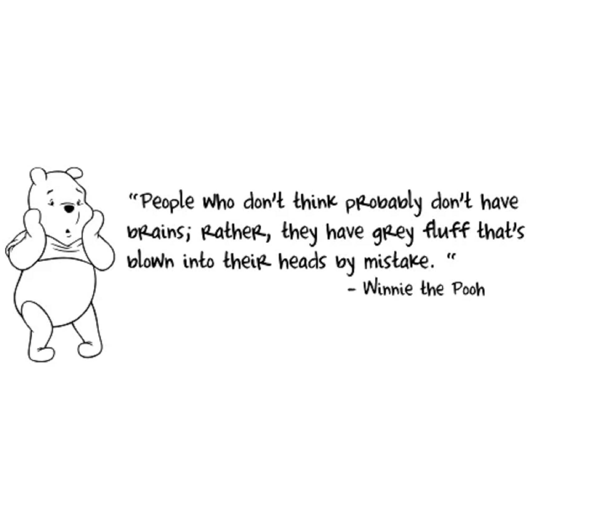 Winnie The Pooh Quotes About Thinking Background