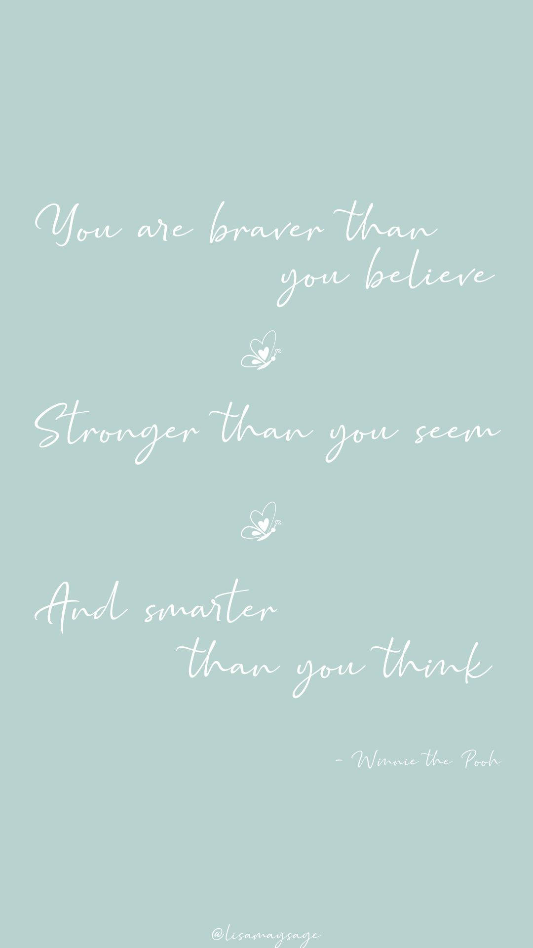 Winnie The Pooh Quotes Aesthetic Blue Background