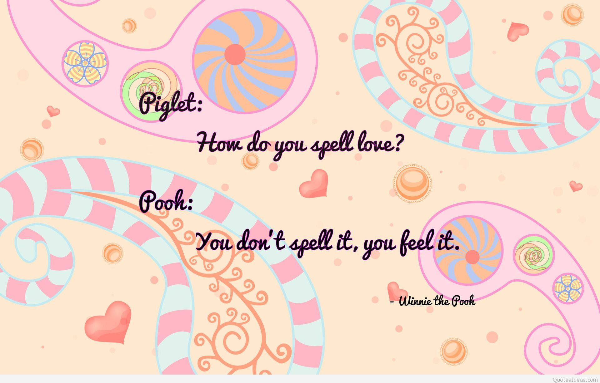 Winnie The Pooh Quotes In Aesthetic Pink Background