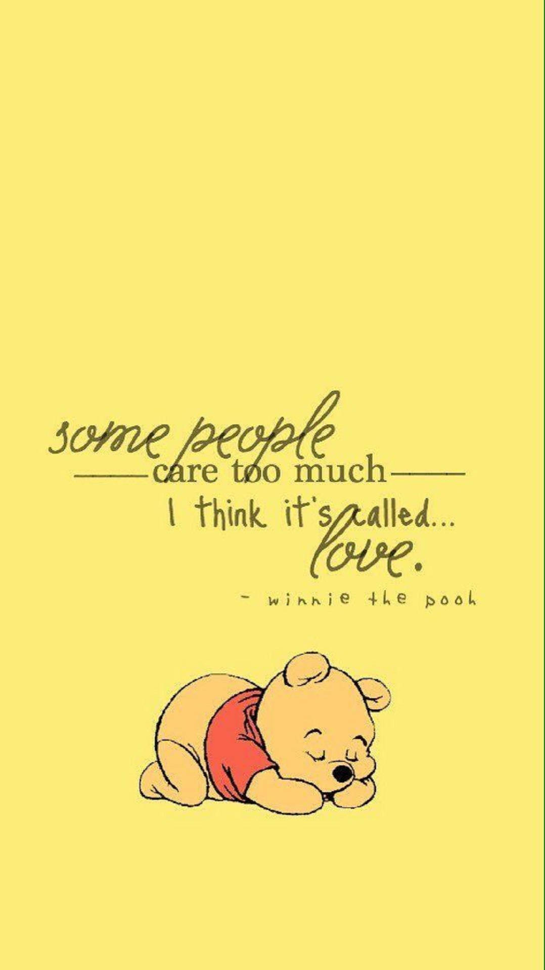 Winnie The Pooh Quotes In Yellow Background