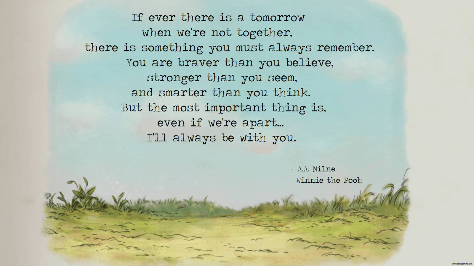 Winnie The Pooh Quotes Of Being Alone Background