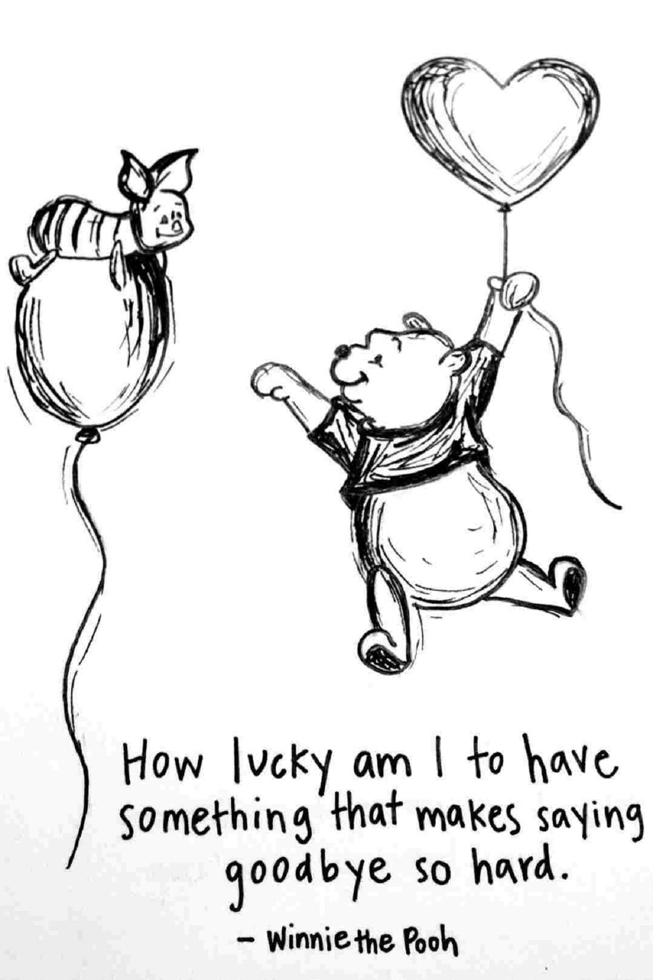 Winnie The Pooh Quotes Saying Goodbye Background