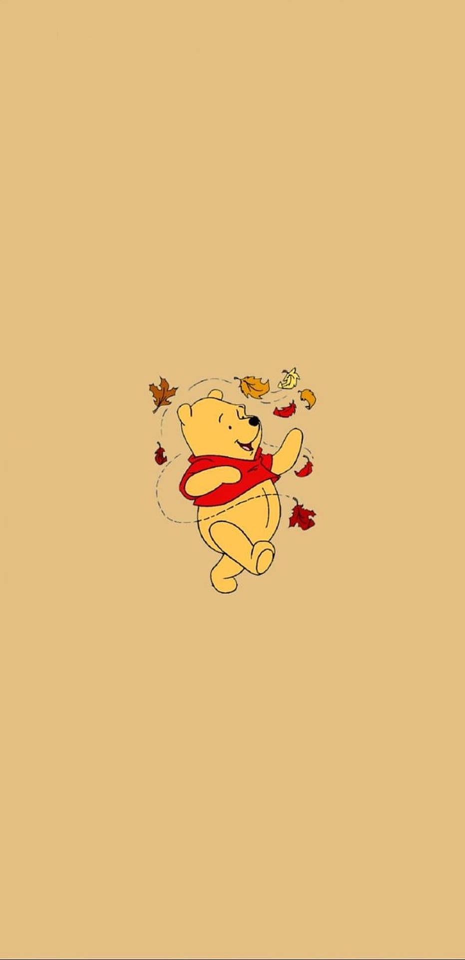 Winnie The Pooh With Leaves