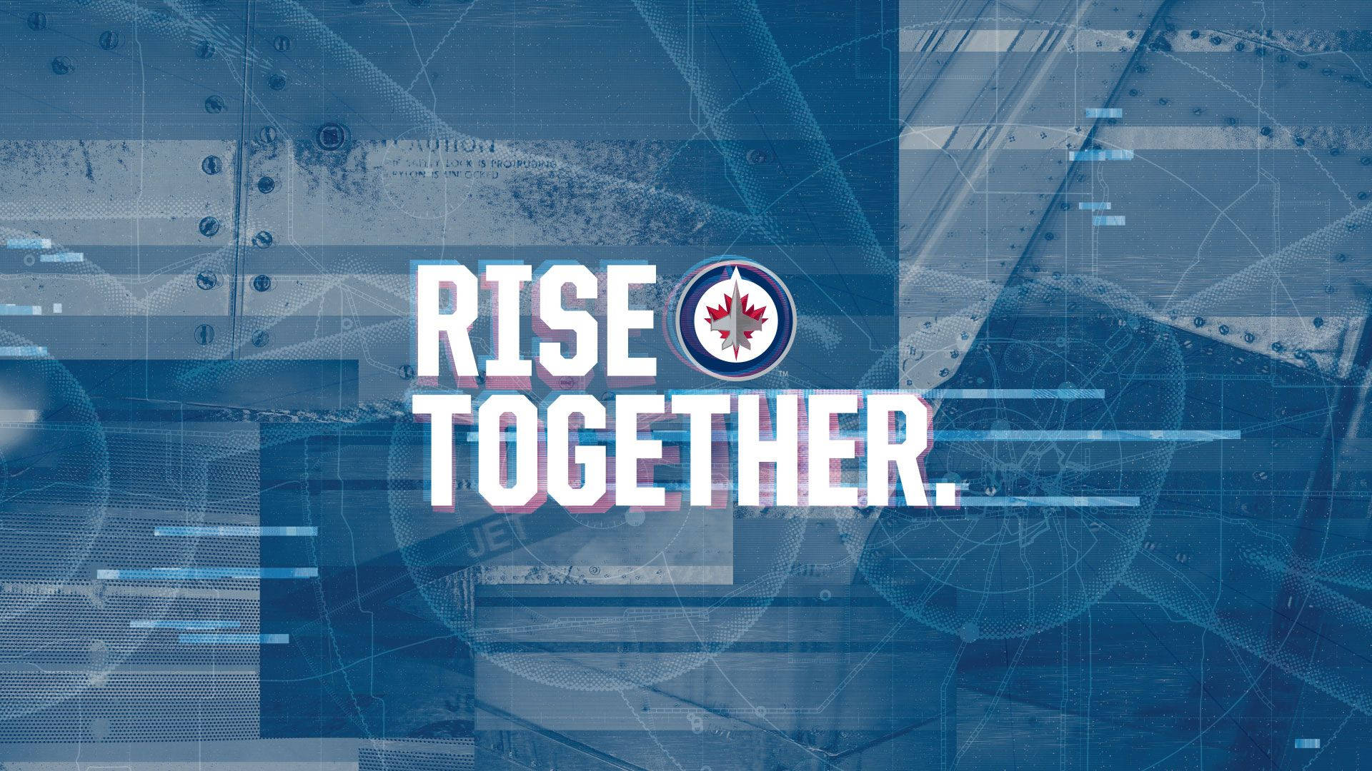 Winnipeg Jets Geometric Poster